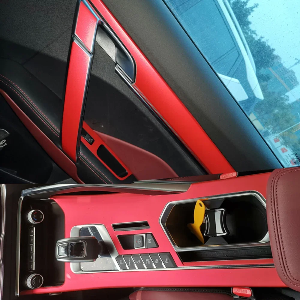 Car-Styling 5D Carbon Fiber Car Interior Center Console Color Change Molding Sticker Decals For Geely Coolray 2019-2021