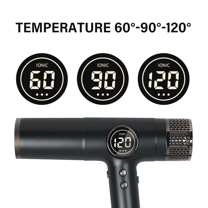 2200 W Salon Negative Ions 110000 RPM High Speed BLDC Blow Dryer with Curling Barrels