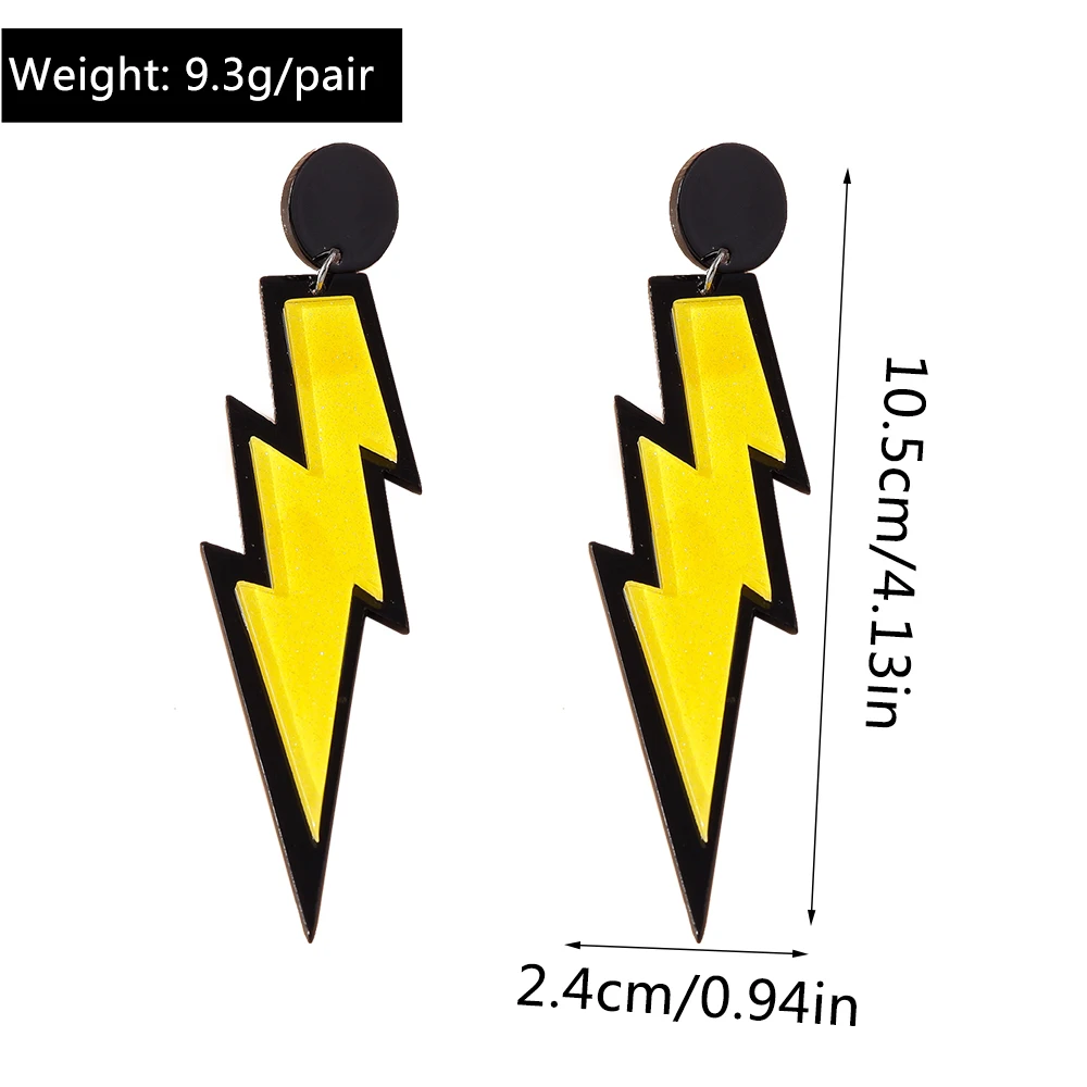 Aihua 22 Farben Bunte Blitz Anhänger Ohrringe Für Frauen Trendy Hoop Donner Ohrringe Hip Hop Sommer Party Schmuck Geschenke – Detail 7