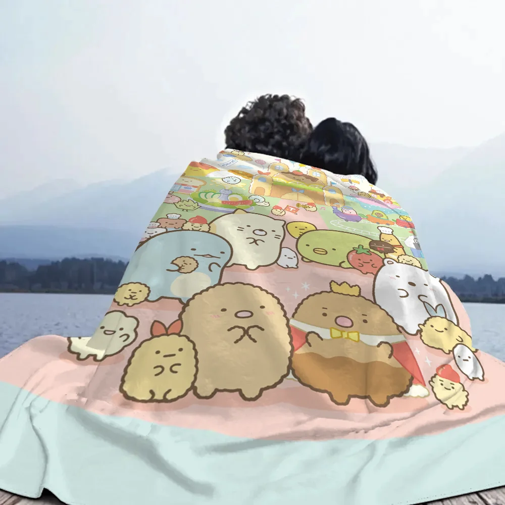 Sumikko Gurashi Bed Throw Blankets for Decorative Sofa Blanket Home and Decoration Summer Blanket King Size Luxury Bedding Knee