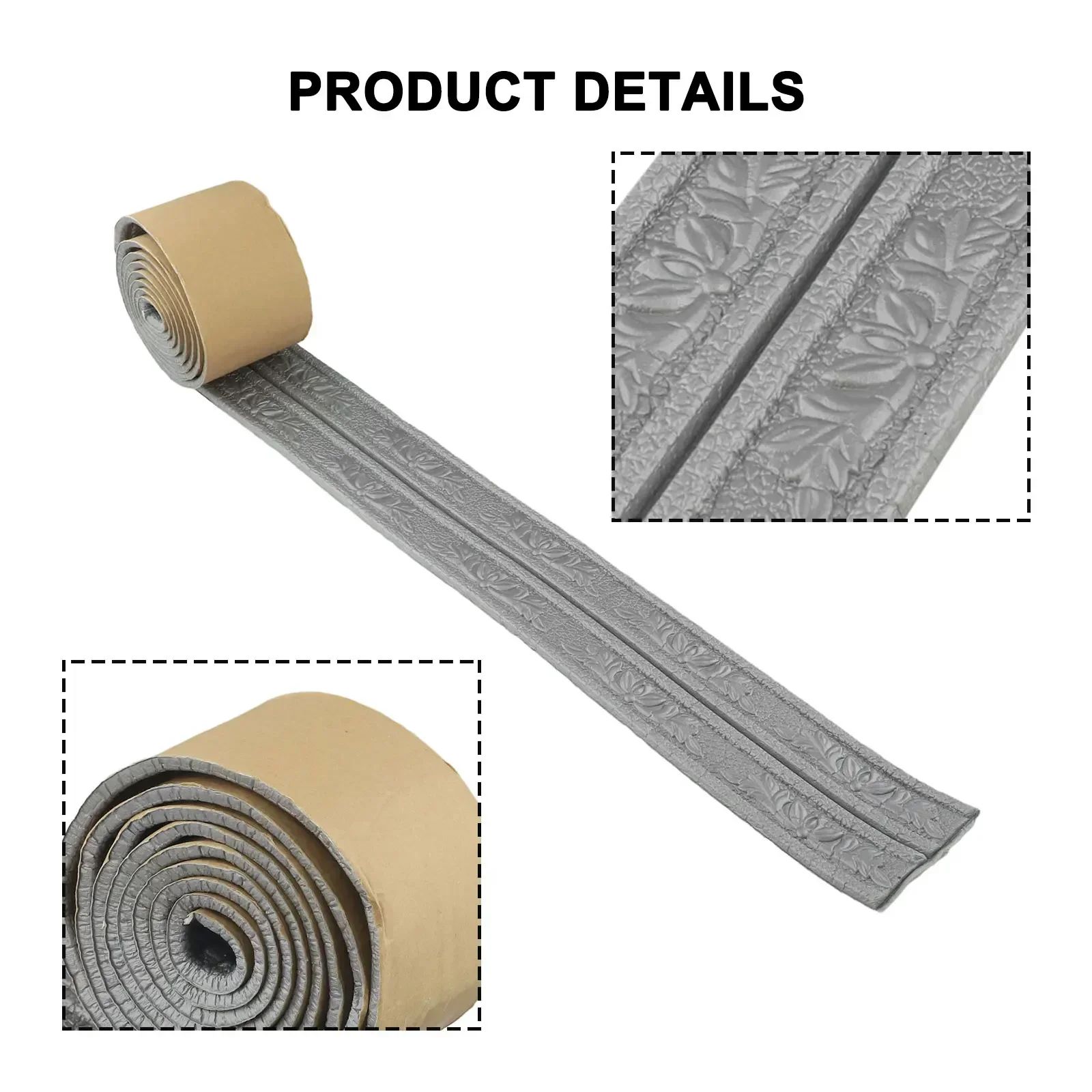 3D Foam Wall Edge Strip Stickers 230CM Self-Adhesive Waterproof Baseboard Corner Waist Line Sticker Home Decoration