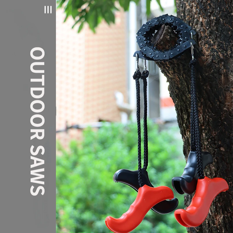 Outdoor Hand Wire Saw Jardim Logging Saw Portátil Pocket Chain Saw para Camping Caminhadas Ferramentas