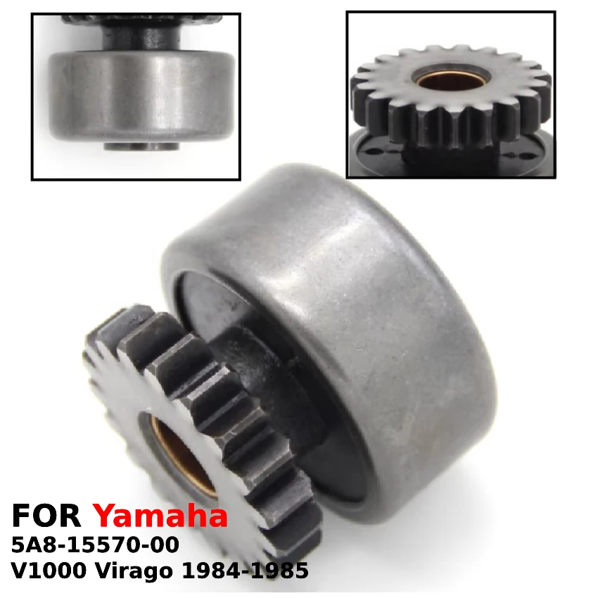Motorcycle Starter Drive for Yamaha for XV1000 Virago 5A8-15570-00 1984-1985 Starter Clutch Gear Accessories