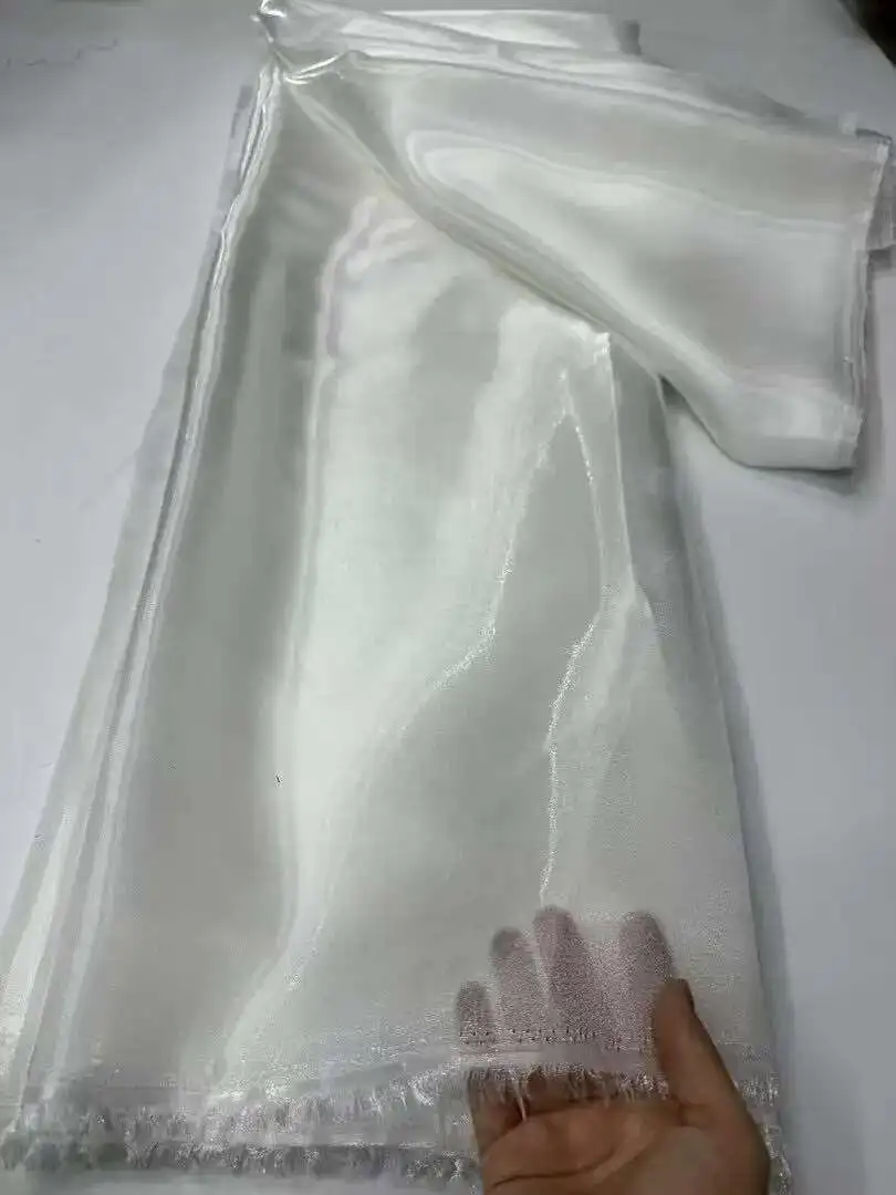

New Arrival French Brocade Jacquard Lace Fabric 2025 High Quality African Organza Lace Fabric For Bridal Evening Dress Material