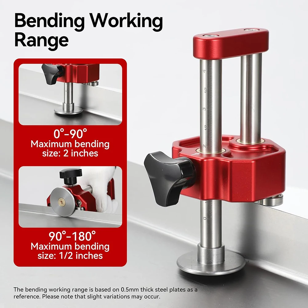 Compact Sheet Metal Bender Workshop-Grade Sheet Metal Bender With Stainless Steel Rollers And Aluminum Alloy Handle