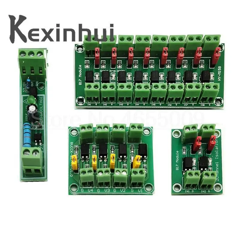 PC817 2 Way 4 Channel Optocoupler Isolation Board Voltage Converter Adapter Module 3.6-30V Driver Photoelectric Isolated Module