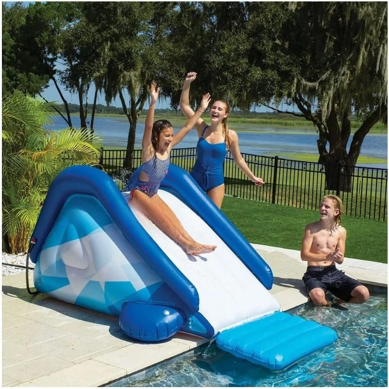 Inflatable Water Recreation Facilities Pool Water Play Double Slide Outdoor Pool Slide