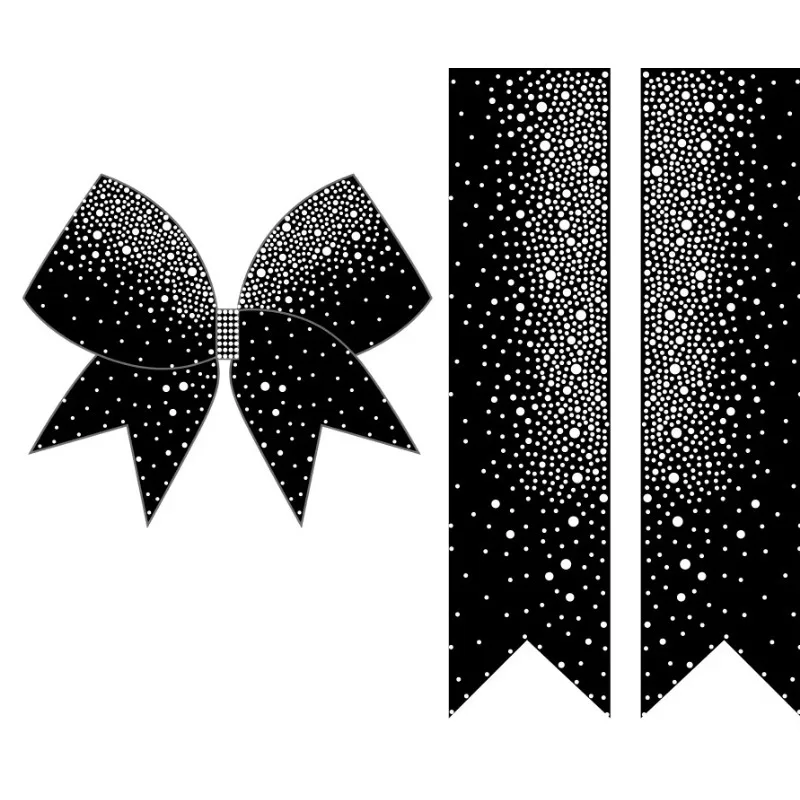 

Лук Cheer, переводный бант со стразами, мотив со стразами, железо на