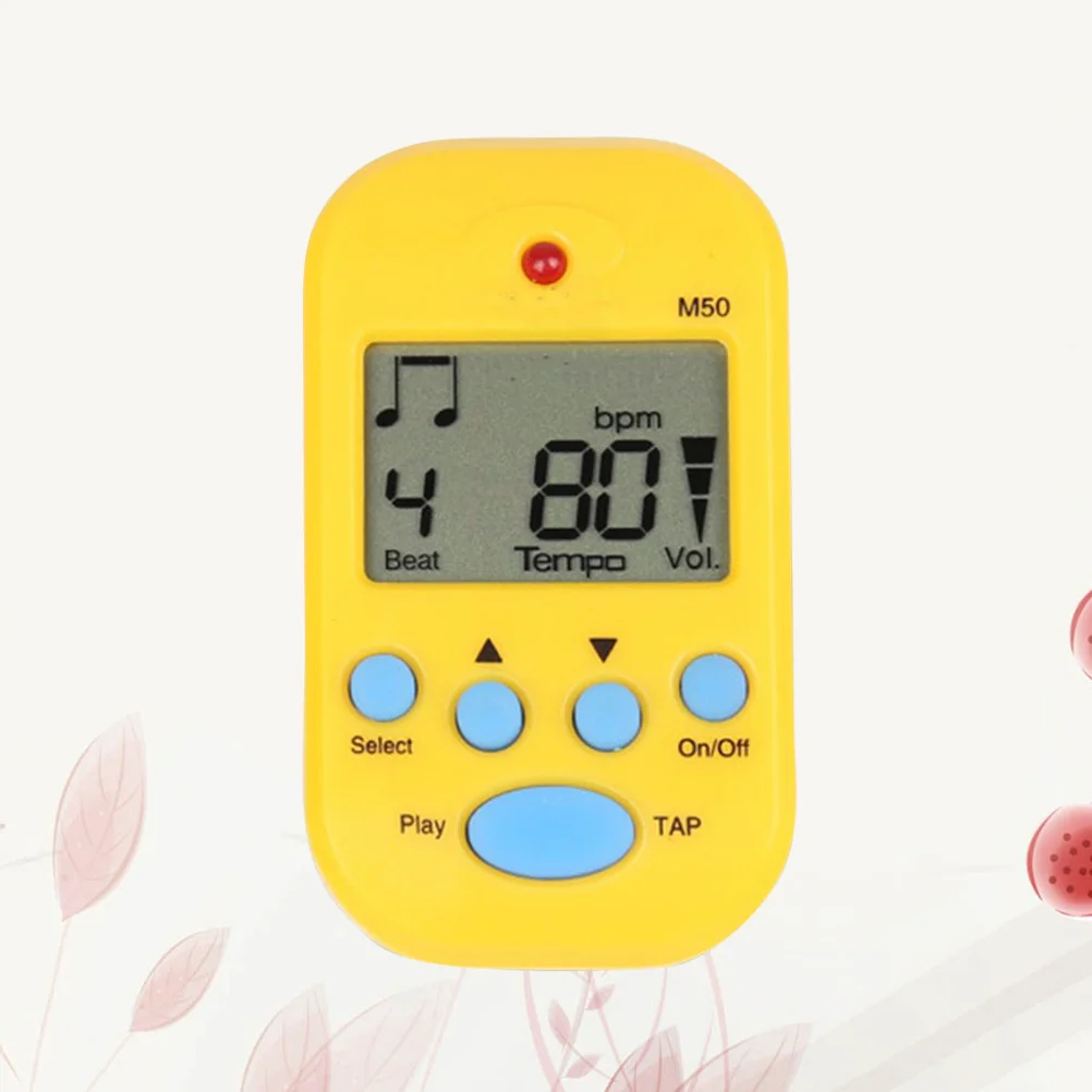 

High Accuracy Digital Metronome Beat for Guitar Piano Drums Mechanical Clip Compact Black