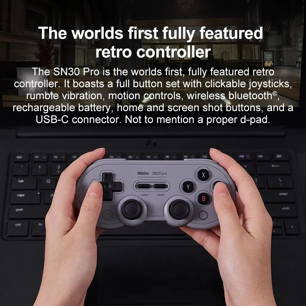 8Bitdo SN30 Pro Bluetooth Gamepad，Wireless Game Controller Joystick for Nintend Switch NS OLED MacOS Android Steam Raspberry Pi