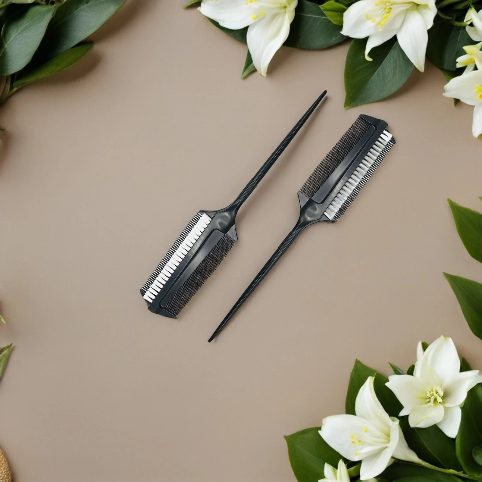 2Pcs Hair Dyeing Comb Brush Multi Functional Coloring Applicator for Salon At Home Easy DIY Hair Care Solution