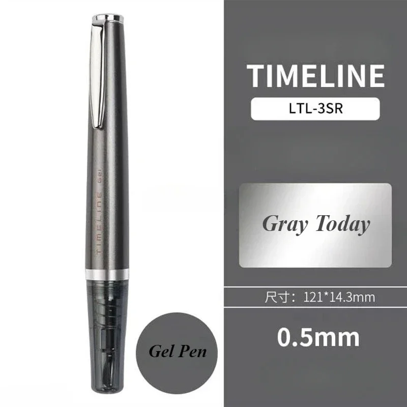 New Pilot TimeLine LTL-3/5SR Gel Pens 0.5mm High Quality Deep Gray Colors Luxury Rollerball Pen Black Refill Student Office Gift