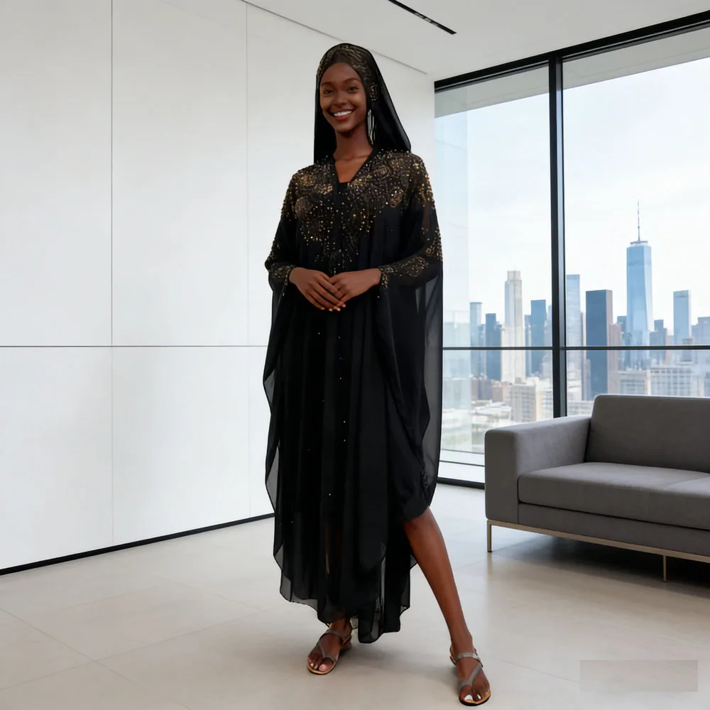 

Африканские платья для женщин: вечерние платья-халаты с капюшоном, расшитые бисером, в стиле бубу, анкара, дашики, джеллаба, марокканский кафтан, дубайские абайи, робы