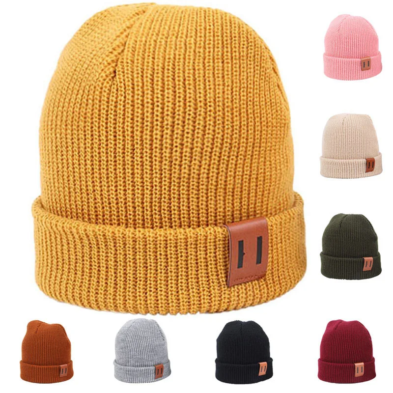 8 colors Knit Baby Hat Winter Spring Kids Beanie Cap for Girls Boys Infant Accessories Children Hats Elastic 1-4Y