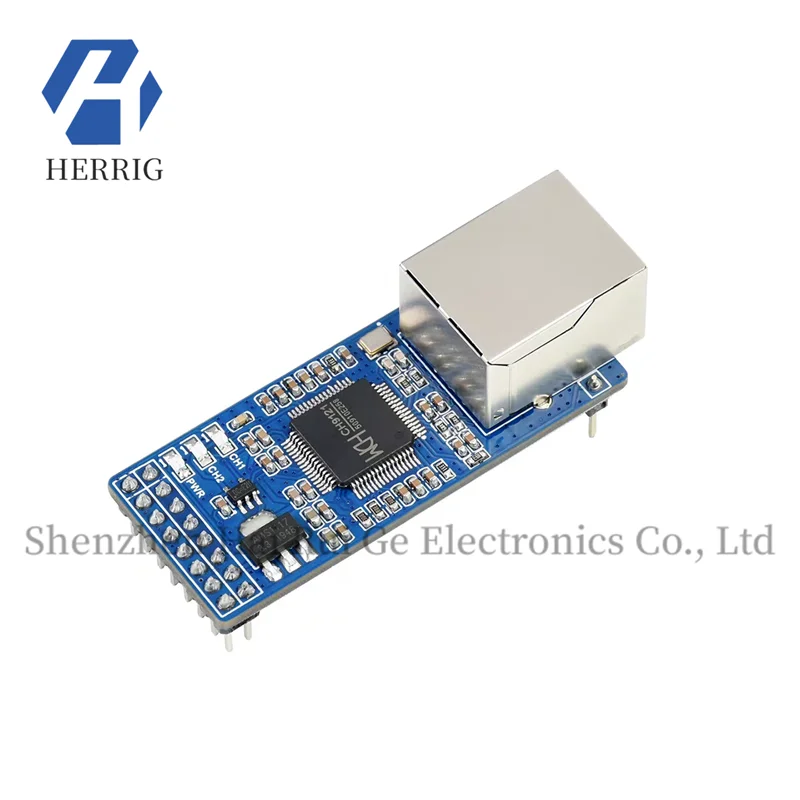 MicroSnow Dual-Channel UART/TTL to Ethernet Expansion Board Network Serial Transparent Transmission Module for Raspberry Pi
