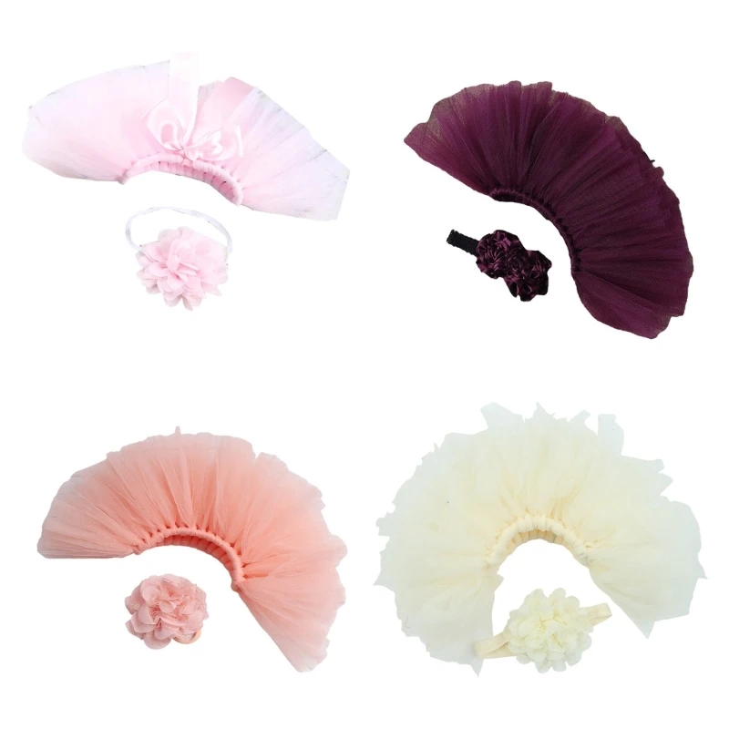 

G2TD 2 шт./компл. юбка-пачка для новорожденных, короткое платье и подходящая повязка на голову, реквизит для фотосъемки