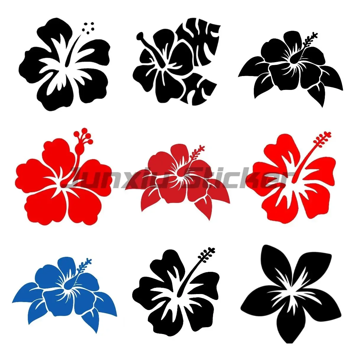 

Гавайский цветок гибискуса, художественная личность, доска для серфинга, ноутбук, автомобильные наклейки