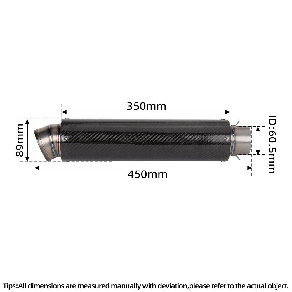 Slip on Line  Motorcycle ExhaustCarbon Titanium Alloy Muffler for HONDA CBR650R CBR650F CB650R CB650F 2014-2024 view 2