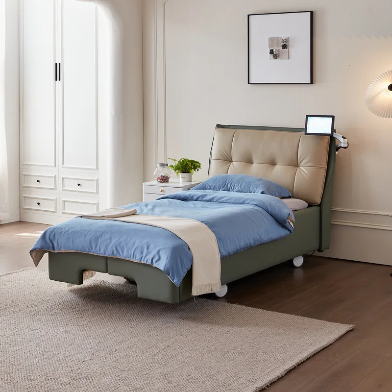 Toilet and urinal accessible lifting bed; remote-controlled intelligent multi-functional electric bed