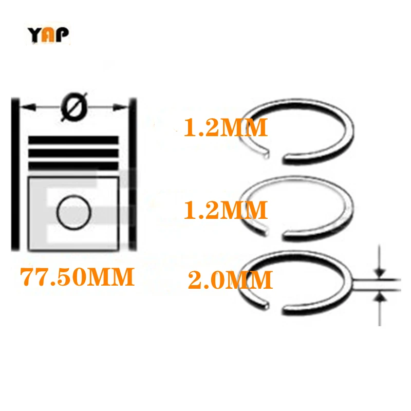 G4FC G4FD +0.50 Piston & Piston Ring Set For HYUNDAI Accent i20 i30 i30II iX20(JC) KIA Soul VENGA 1.6L L4 23041-2B000 23040-2B0