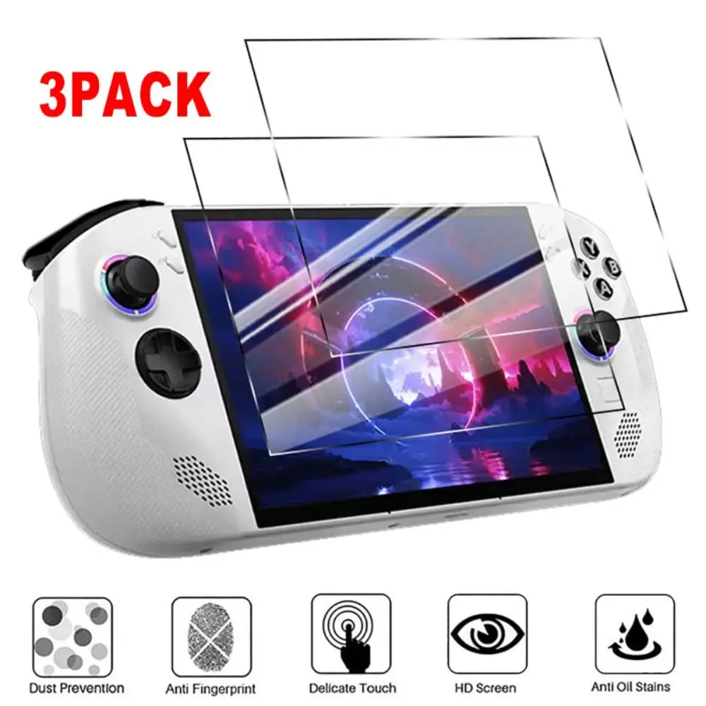 3er-Pack HD-Displayschutzfolie mit gebogenen Kanten, 8 Zoll, Schutzfolie gegen Fingerabdrücke, 9H Härtegrad, gehärtetes Glas für Lenovo Legion Go S