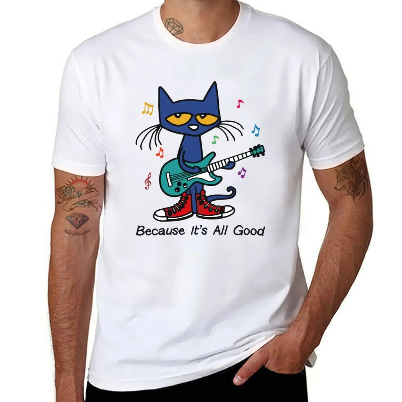 

Pete the cat T-Shirt cotton t shirt pack men t shirt cotton 100% t shirts for man graphic funny T-Shirt