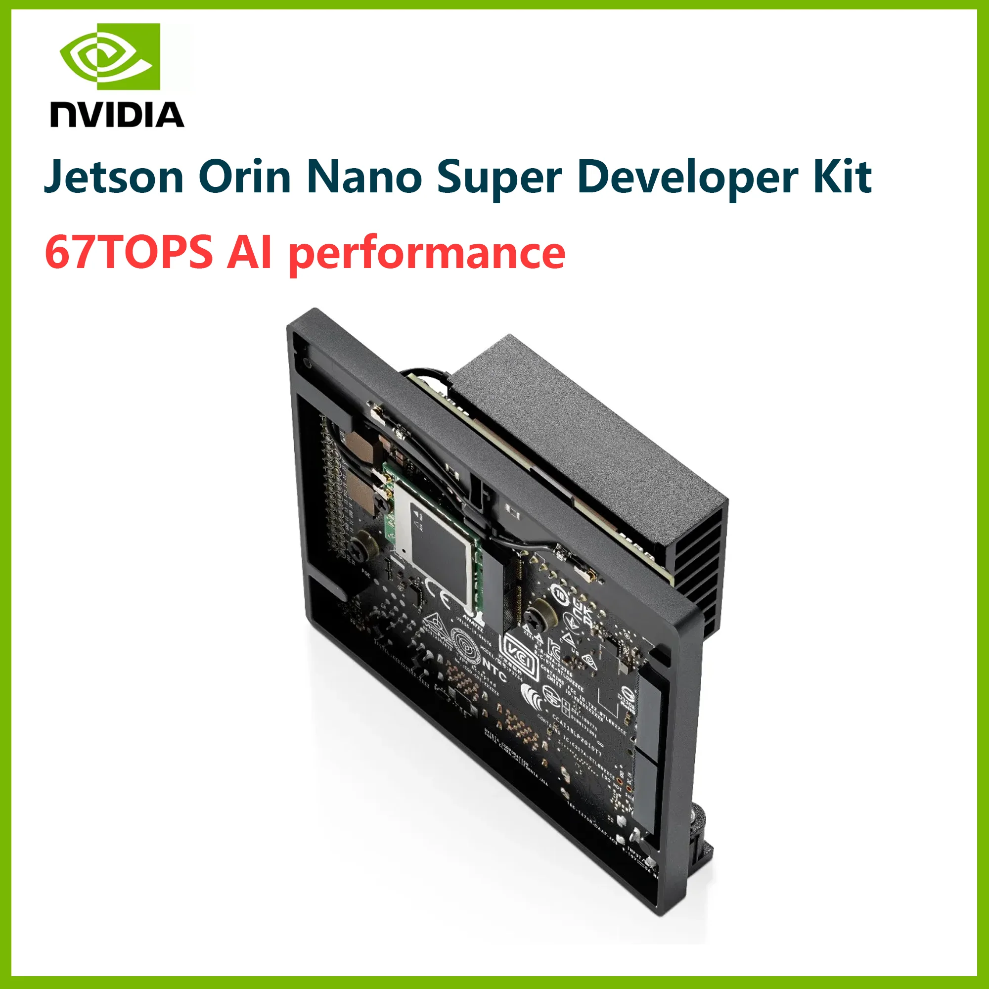 NVIDIA Jetson Orin Nano Super Developer Kit, 8GB,67TOPS AI performance official module USB 3.2 Gen 2 ports, 2x M.2 Key M for SSD