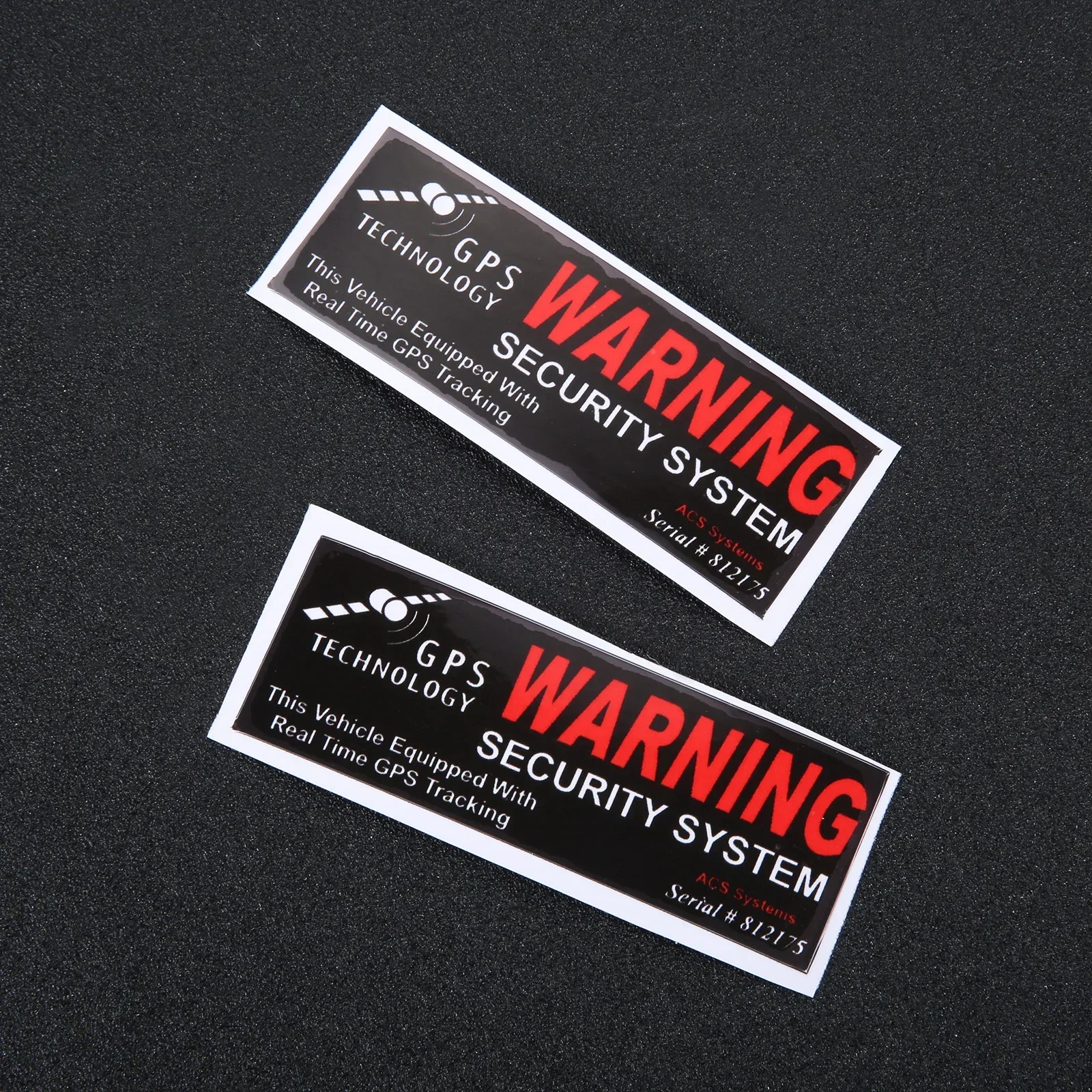 4Pcs Gps Warning Security System Car Sticker Personalized Decal Truck Motorcycle Auto Accessories Decoration PVC 10cm*3.5cm