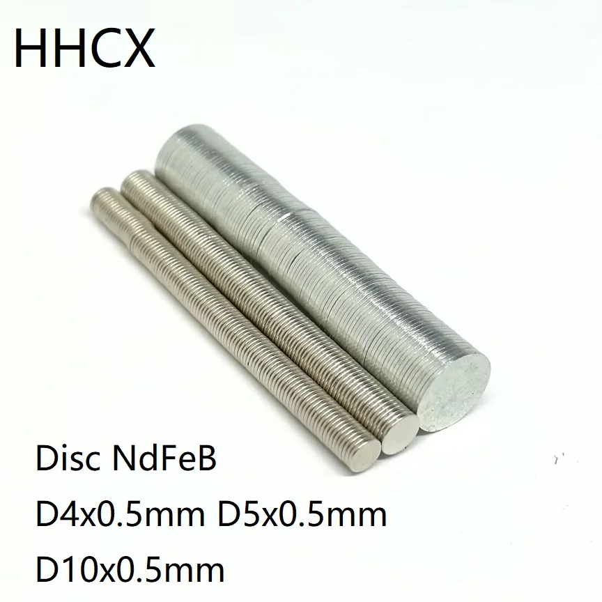 10 50PCS/LOT Disc NdFeB Magnet 4*0.5 5*0.5 10*0.5 N35 Round Thin Strong Rare Earth Neodymium Magnets 4x0.5 5x0.5 10x0.5