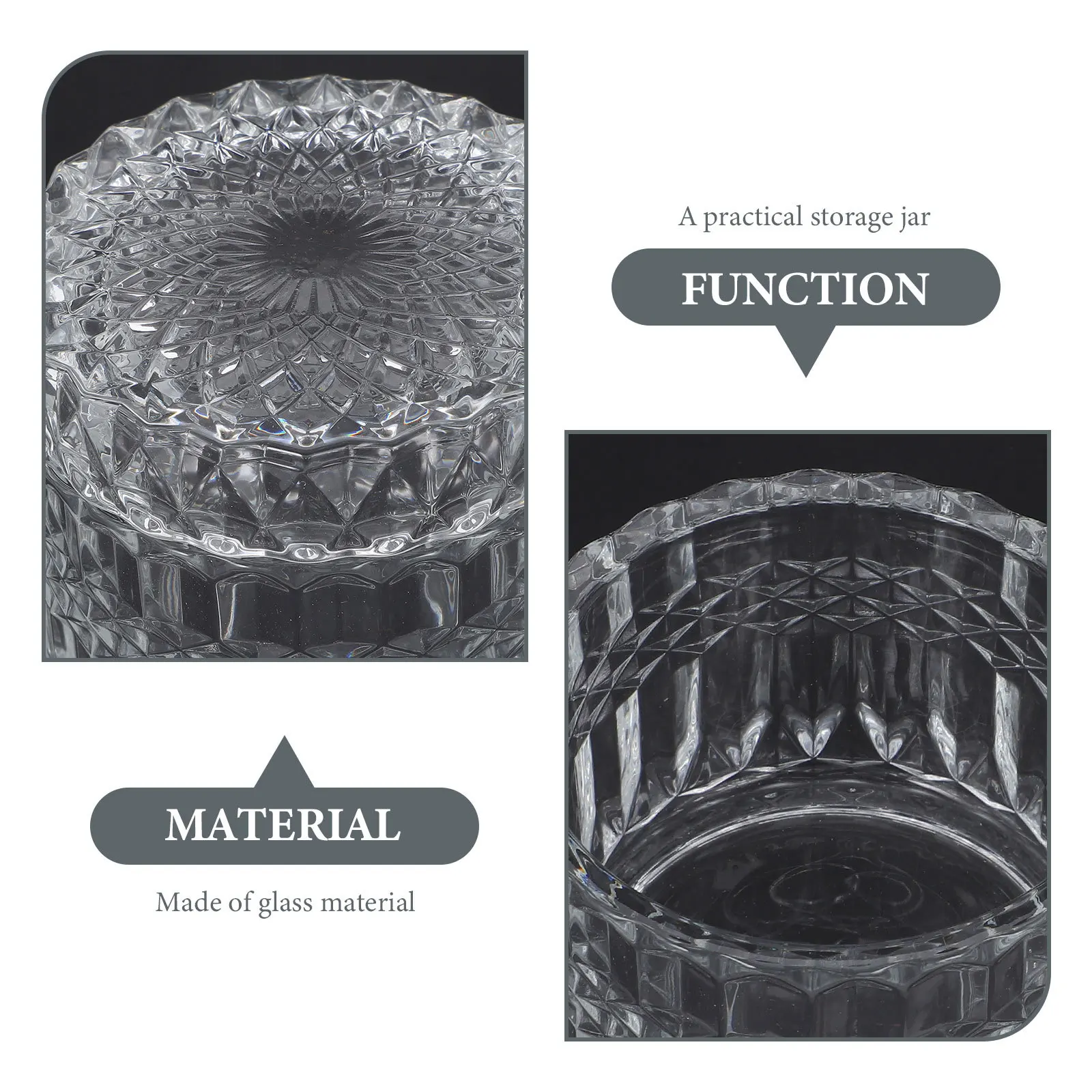 

Glass Storage Jar Lid Candy Canister Jars Delicate Practical Home Jar Simple Style Decor Candy Jars with Lids