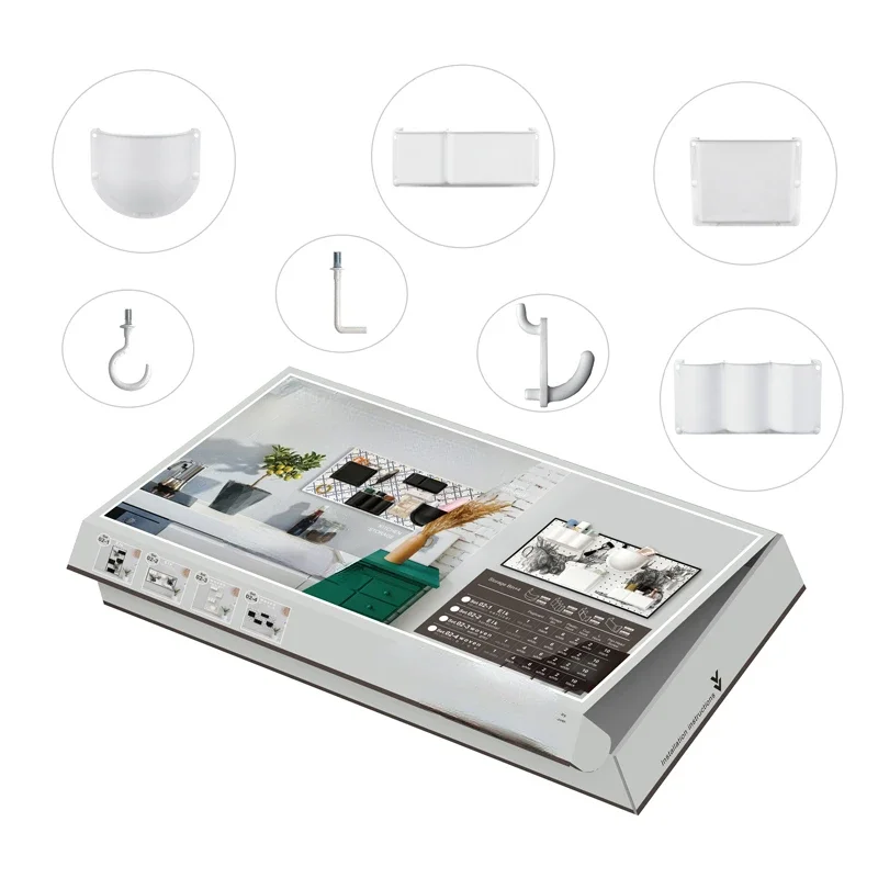 Painel perfurado de MDF sem furos, organizador de parede com suporte para pendurar, para casa, escritório, loja