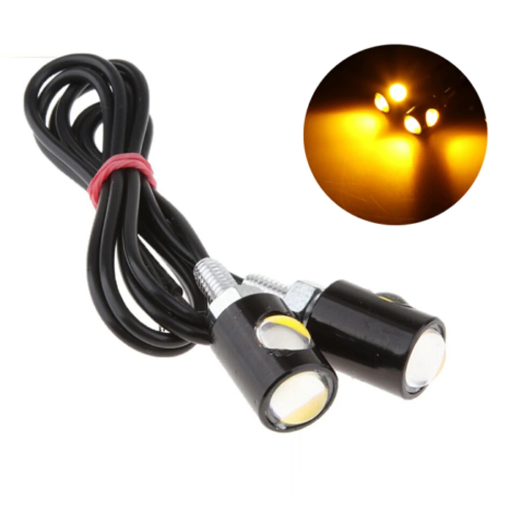 1 Pair Universal 12V Mini Amber Turn Signal Indicator Blinker Light Side Marker for Motorcycle Sport Street Racing Bike