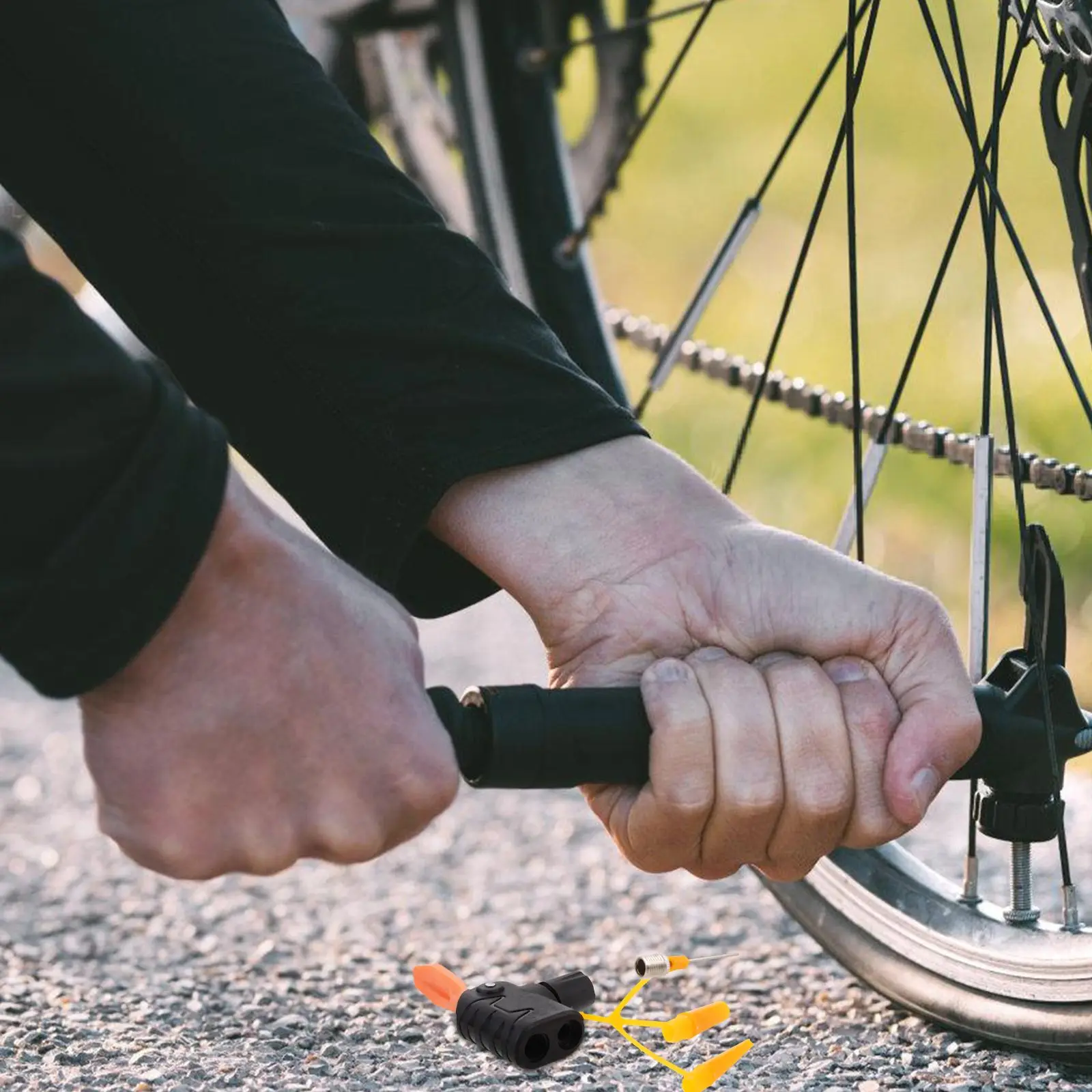 5 قطعة دراجة الإطارات مضخة محول فوهة للضاغط الذاتي التبديل DualUse تضخيم فوهة الهواء صمام متوافق الدراجة