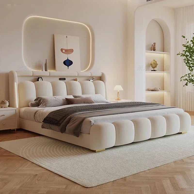 

Bedroom Frame Bed Double Luxury Modern Sofa Princess Sleeping Massage Bed Design Simple Letto Matrimoniale Trendy Furniture