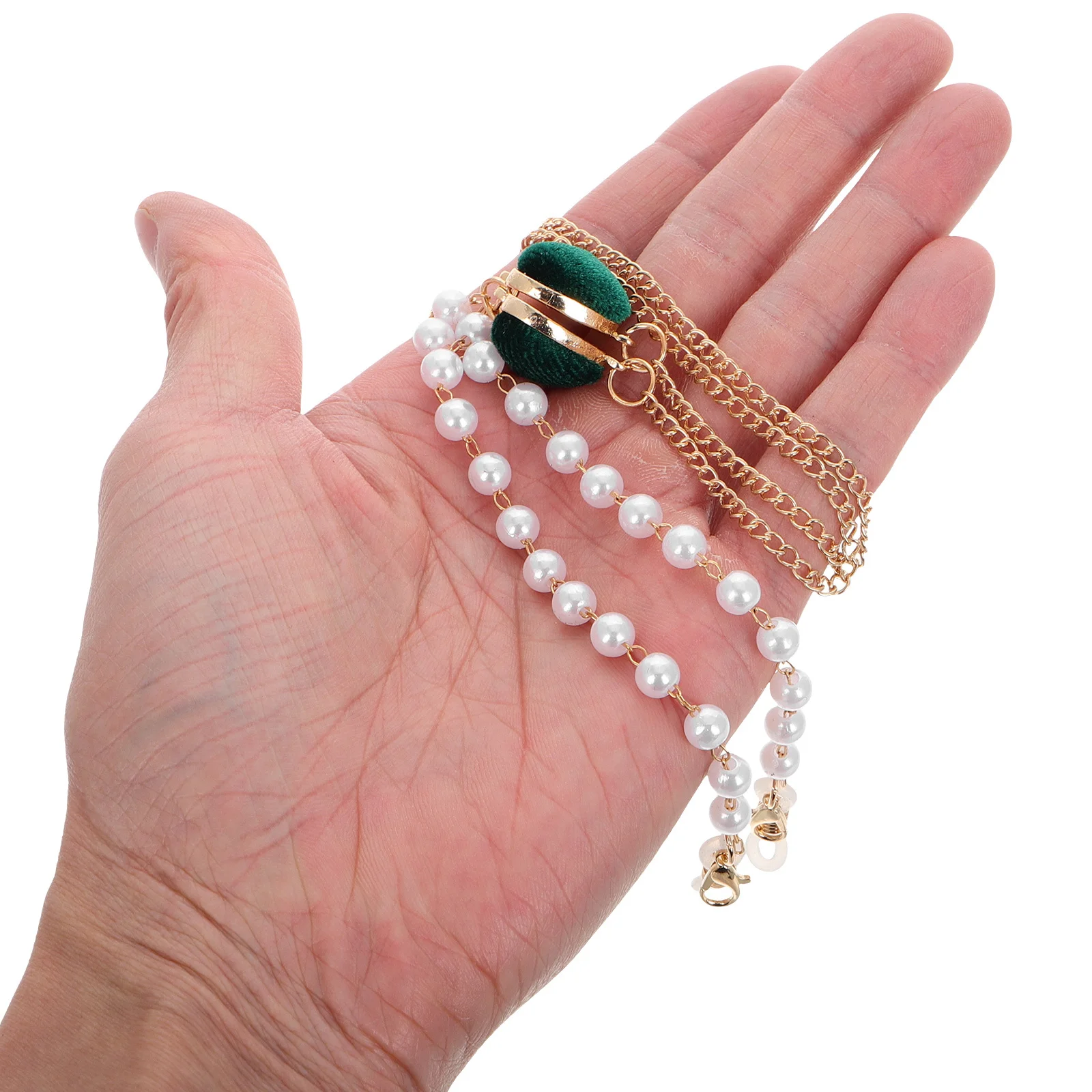 حبل نظارات لؤلؤي على شكل قلب للنساء والفتيات، سلسلة نظارات لؤلؤية مزيفة خفيفة الوزن ومضادة لفقدان الرقبة لقراءة الأقنعة