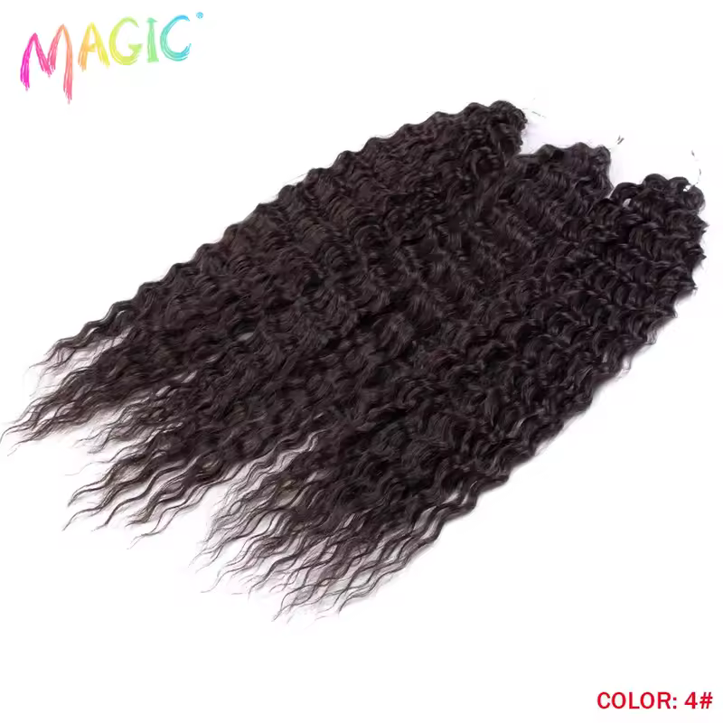 Magic Ariel Curl Hair Water Wave Twist Crochet Hair Synthetic Braid Hair Ombre Blonde 22 Inch Deep Wave Braiding Hair Extension - Image 64