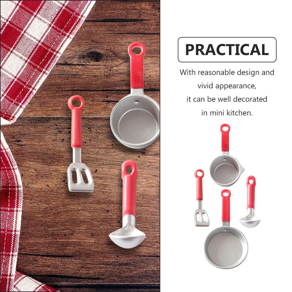 2 Sets Kitchen Tool Spatula Mini House Kitchenware Miniature Cookware Toy Accessories Ornament Decor Toys Supplies Adornment