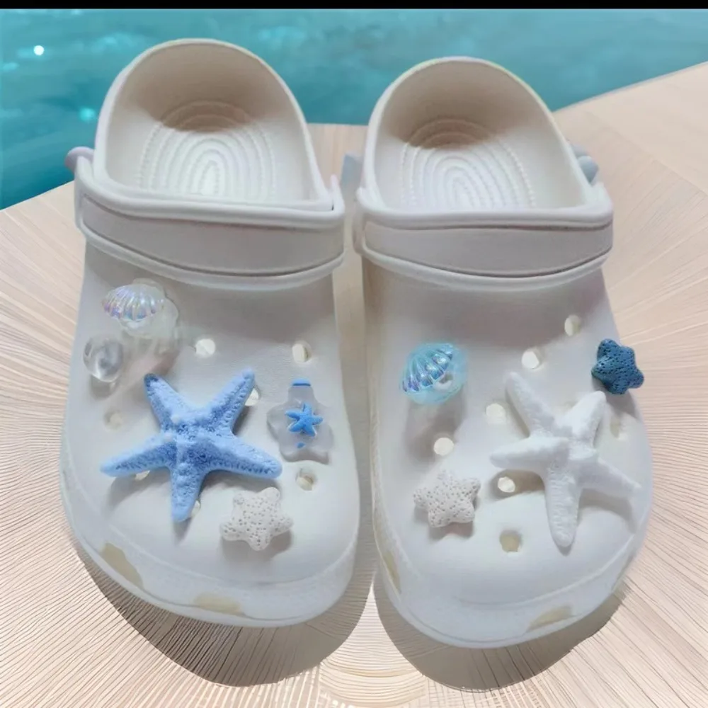 

Creative Summer Ocean Star Series Hole Shoe Charms Decorations Cute Pearl Shells Shoes Buckle DIY 3D Hole Shoe Accessories
