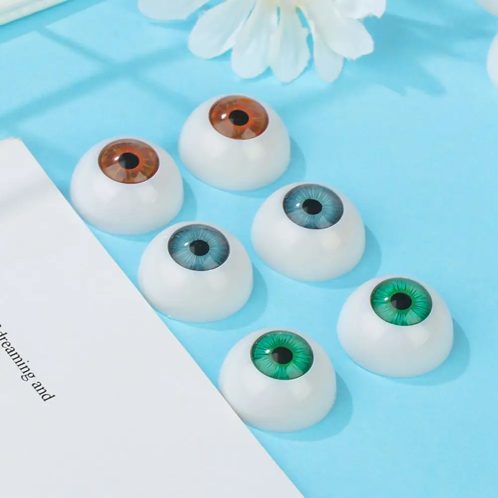 1 pair  Acrylic Eyes 24mm 30mm Doll Eyeball Doll Making Crafts Safety Animal Toy DIY Accessories For BJD Doll Blue Brown Green