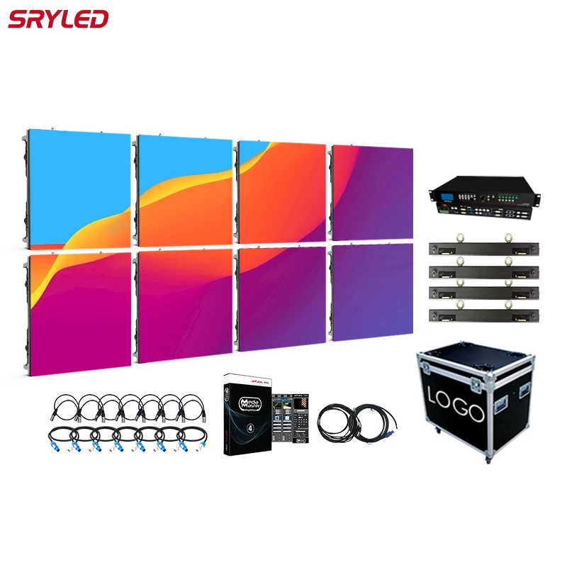 

SRYLED Rental LED Display Panels 500×500mm Full Color Stage Church Backdrop RP2.6 P2.9 P3.9 LED Video Screen Wall Indoor Outdoor