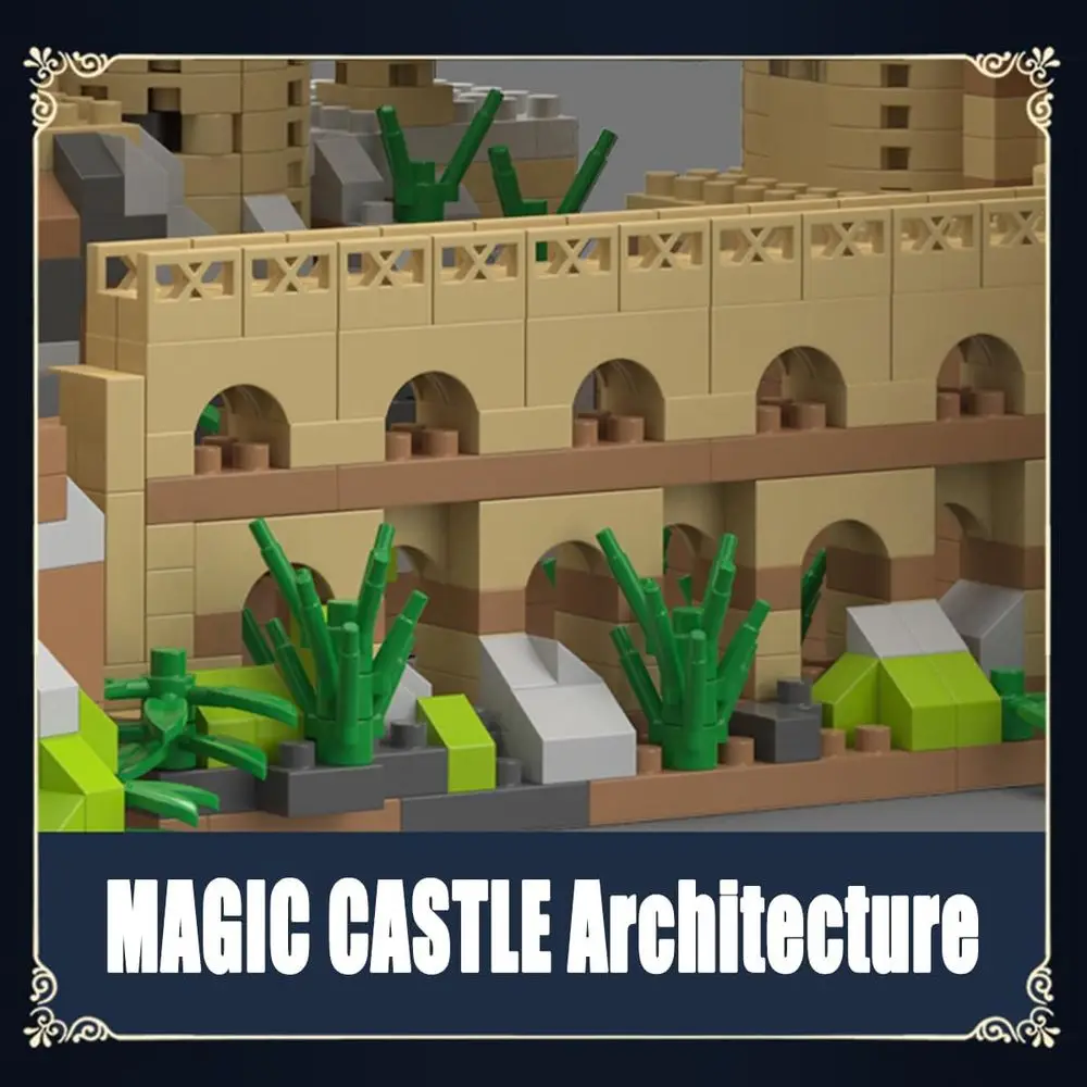 Harry Castle Kit di blocchi architettonici in miniatura da 54 pezzi: regalo ideale per bambini e adulti