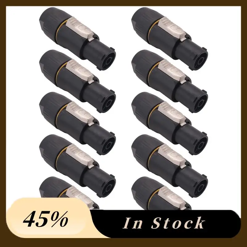 A60Z Top 10Pcs NAC3FX-W NAC3MX-W 3Pins True Locking Connector Plug Jack PA66 Material IP65 Grade Waterproof 10 Female Plugs