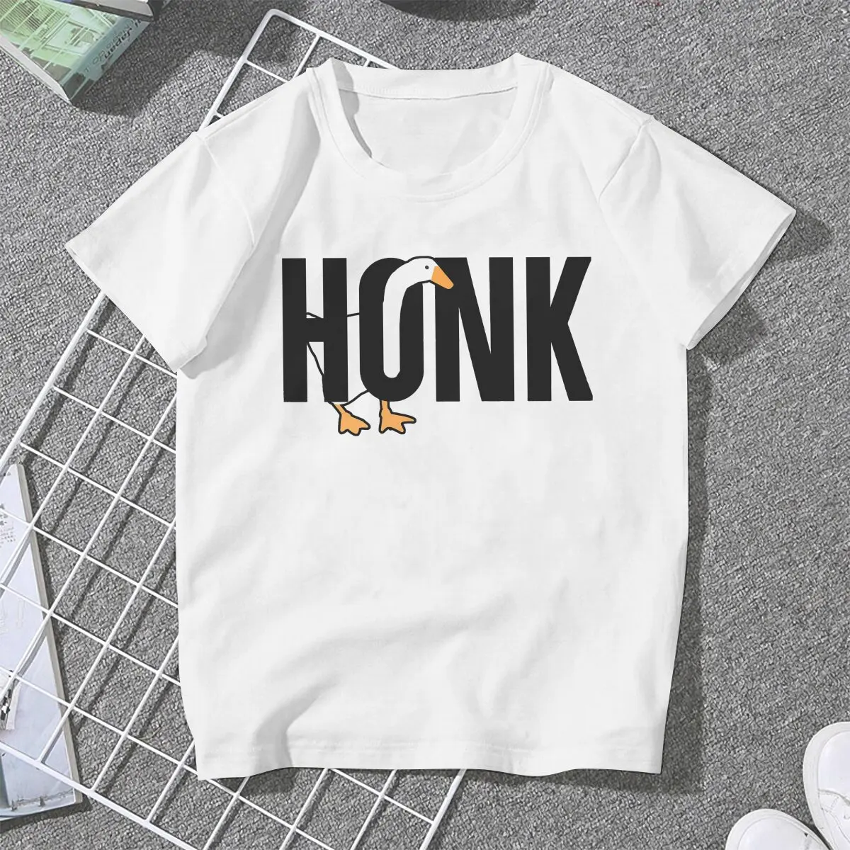 Untitled Goose Game Funny Honk T Shirt Graphic Women's Tees Summer Harajuku O-Neck Polyester TShirt