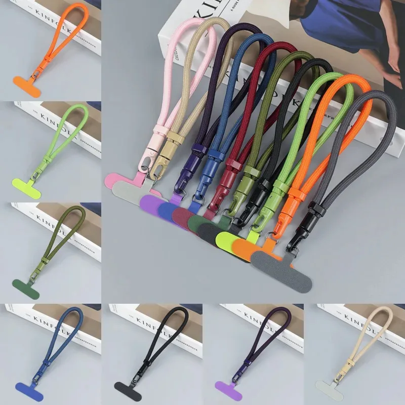 

Universal Adjustable Mobile Phone Lanyard Short Wrist Strap with Self-locking Anti-drop Design Durable Polyester Phone Strap