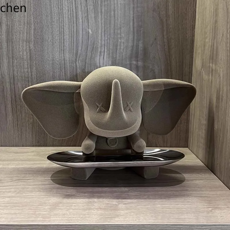 

LXC Dumbo Light Luxury Tray Ornament Living Room Entryway Shoe Cabinet Key Storage Elephant Decoration