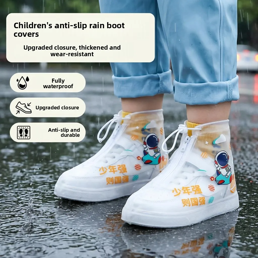 

Waterproof Shoe Covers for Children Outdoor Travel Rain Boots Anti-Slip Dustproof New Model Student Special for Rainy Days