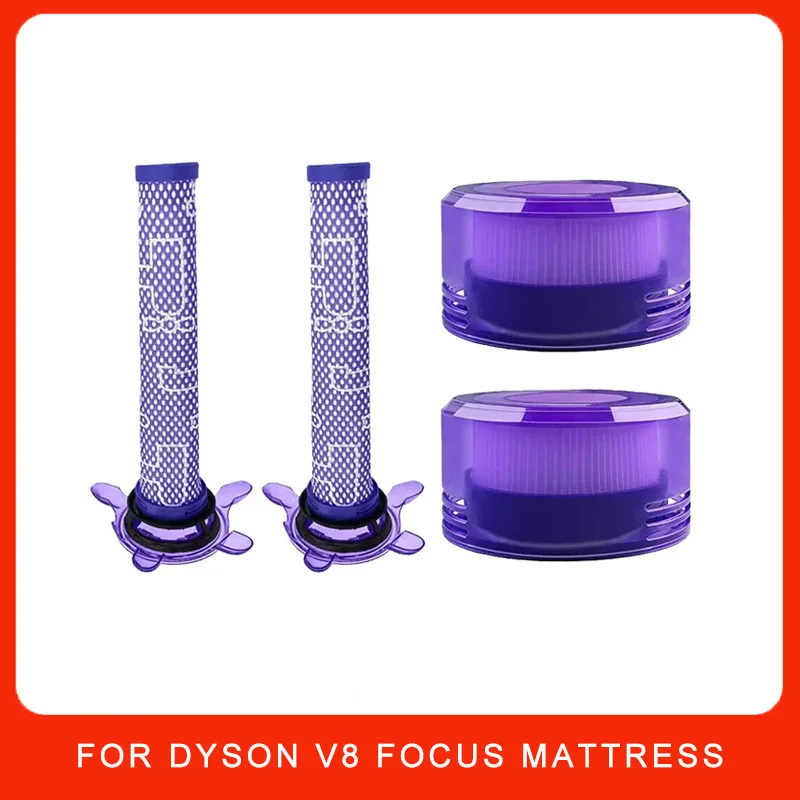 Accessories For Dyson V8 FOCUS MATTRESS Vacuum Cleaner Pre Post Filter HEPA Filter Replacement Parts Washable Filter Replacement