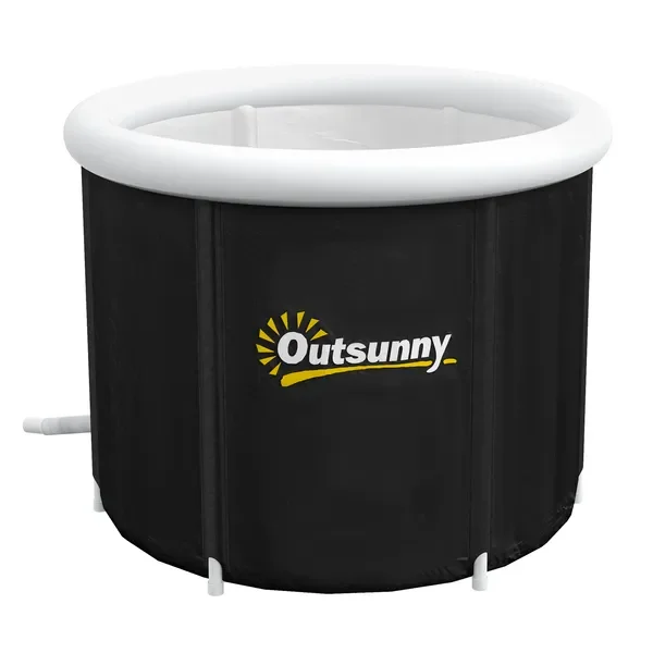 

Outsunny Cold Plunge Tub, Portable Ice Bath with Thermo Lid for Athletes' Recovery, Black