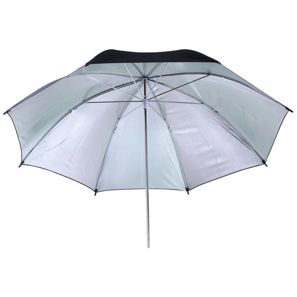 

85cm Photography Photo Light Umbrella Silver Black Reflective Diffuser for Flash Strobe Constant Portrait Object