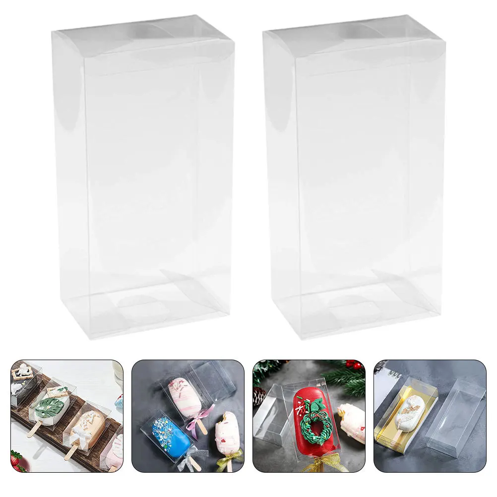 

12pcs Clear Dessert Boxes With Ventilation Holes For Tiramisu Mousse Cake Packaging Small Treat Containers Party Favor Box
